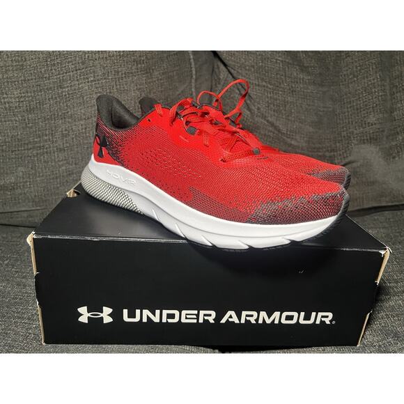 Men’s Size 11 Under Armour UA HOVR Turbulence 2 Running Shoes Red Training NEW! - Picture 1 of 10